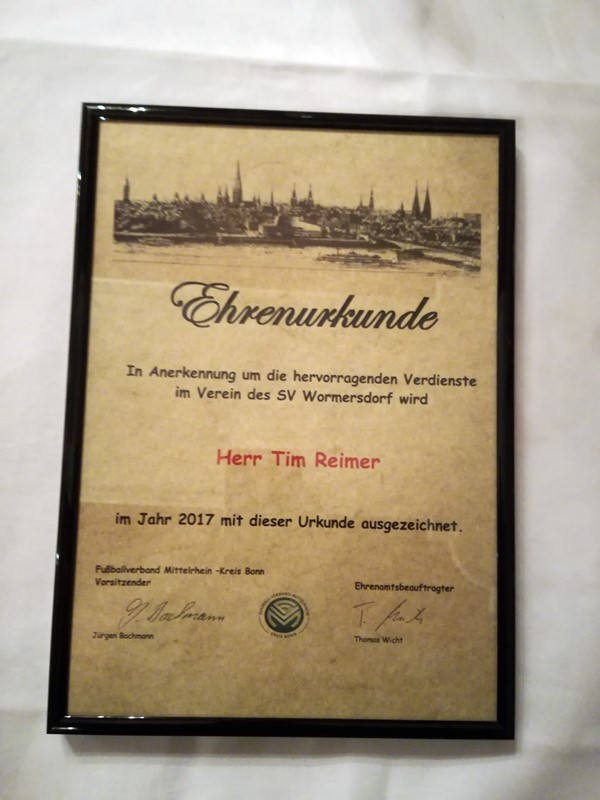 Urkunde TR g