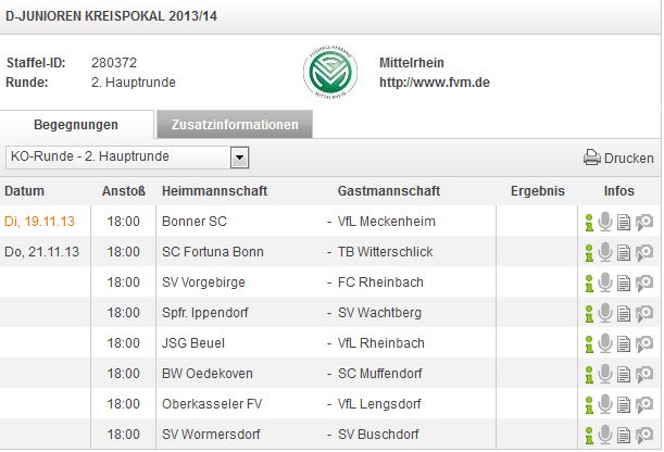 D-2. Pokalrunde