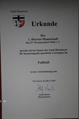 Urkunde Senioren